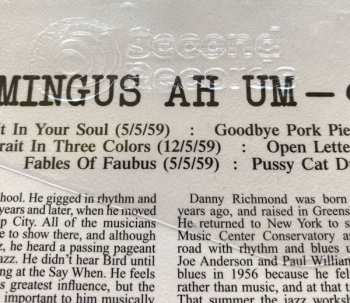 LP Charles Mingus: Mingus Ah Um LTD | NUM | CLR 464722