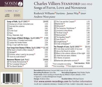 CD Charles Villiers Stanford: Songs Of Faith, Love And Nonsense 557760