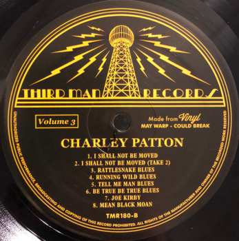 LP Charley Patton: Complete Recorded Works In Chronological Order Volume 3 610848