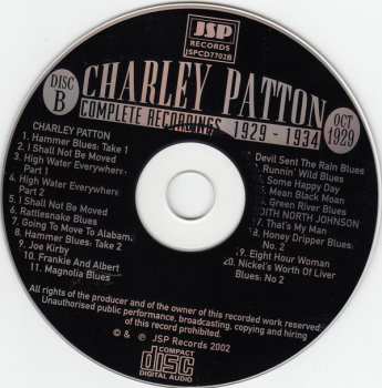 5CD/Box Set Charley Patton: Complete Recordings 1929 - 1934 407282