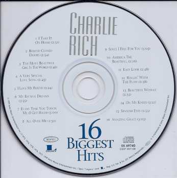 CD Charlie Rich: 16 Biggest Hits 613612