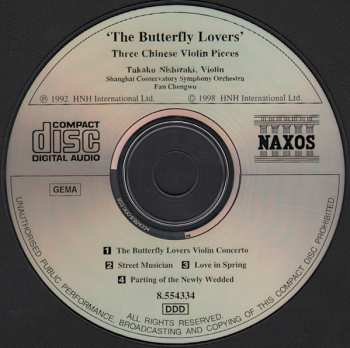 CD Takako Nishizaki: The Butterfly Lovers / Parting Of The Newly Wedded / Love In Spring / Street Musician 298599