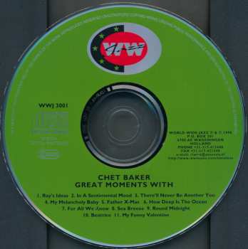 CD Chet Baker: Great Moments With Chet Baker 190004