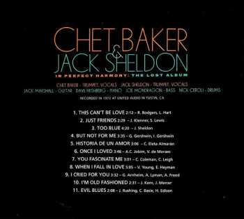 CD Chet Baker: In Perfect Harmony: The Lost Album DLX | LTD 590387