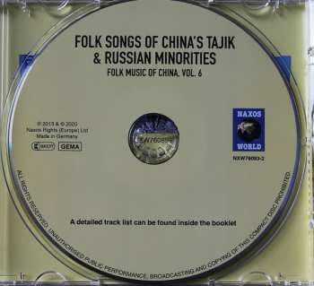 CD Tajiks Of Xinjiang: Folk Songs Of China's Tajik & Russian Minorities 442188