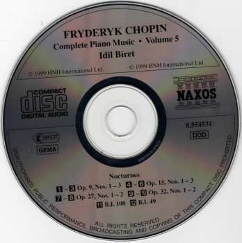 CD Frédéric Chopin: Nocturnes (Volume 1) 601647