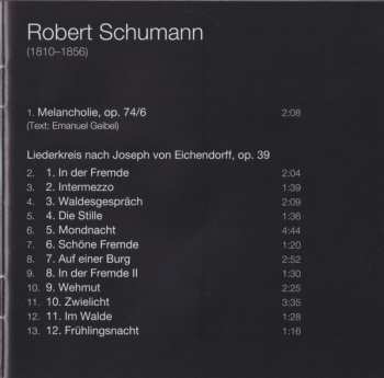 CD Robert Schumann: Melancholie (Lieder Von Robert Schumann) 244457