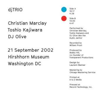 Album Christian Marclay: 21 September 2002 Hirshhorn Museum Washington DC