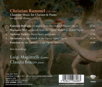 CD Luigi Magistrelli: Chamber Music For Clarinet & Piano 586225