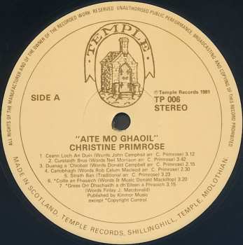 LP Christine Primrose: Aite Mo Ghaoil 563475