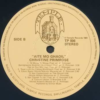 LP Christine Primrose: Aite Mo Ghaoil 563475