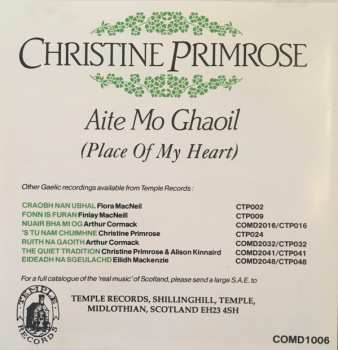 CD Christine Primrose: Aite Mo Ghaoil = Place Of My Heart 545924