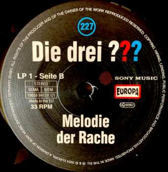 2LP Christoph Dittert: Die Drei ??? 227 - Melodie Der Rache 580934