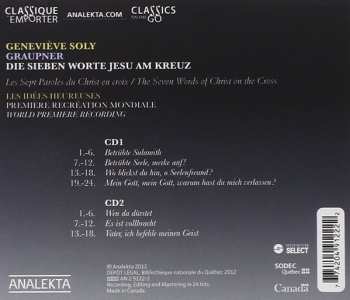 2CD Christoph Graupner: Die Sieben Worte Jesu Am Kreuz 121373