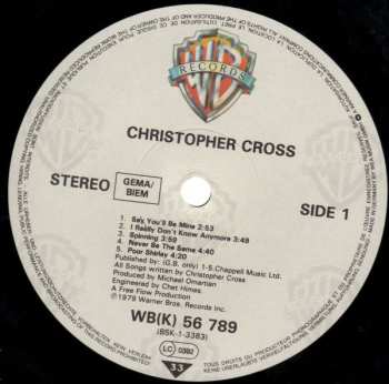 LP Christopher Cross: Christopher Cross 645538