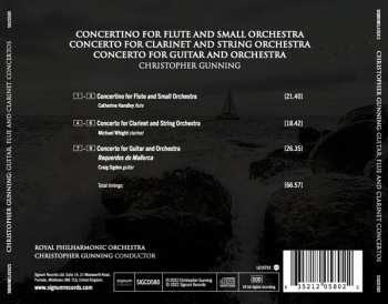 CD Christopher Gunning: Concertino For Flute And Small Orchestra - Concerto For Clarinet And String Orchestra - Concerto For Guitar And Orchestra 573884