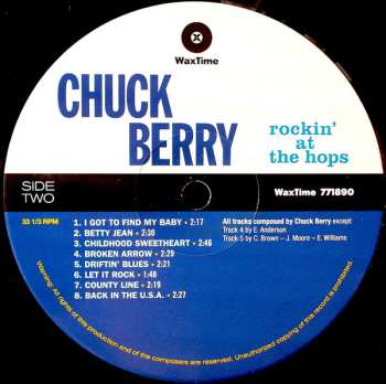 LP Chuck Berry: Rockin' At The Hops LTD 610368