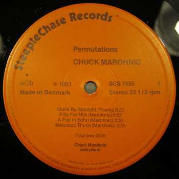 LP Chuck Marohnic: Permutations - Solo Piano 492891