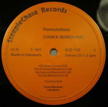 LP Chuck Marohnic: Permutations - Solo Piano 492891