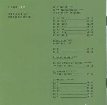 CD Cikada Ensemble: Live - Huddersfield / Donaueschingen DIGI 567204