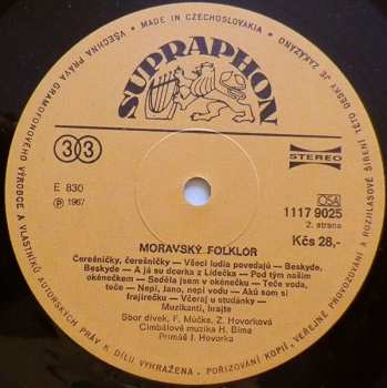 LP Cimbálová Muzika Hynka Bíma: Moravský Folklór 644430