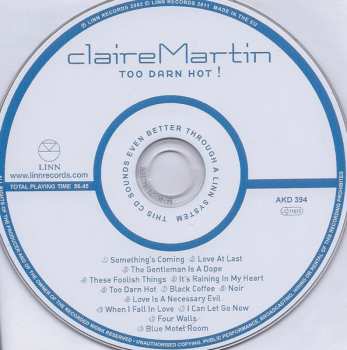 CD Claire Martin: Too Darn Hot! 653962