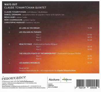 CD Claude Tchamitchian Quintet: Ways Out 600277