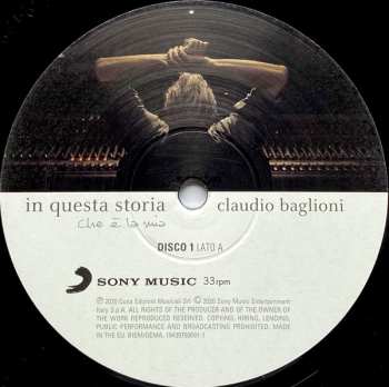 2LP Claudio Baglioni: In Questa Storia, Che È La Mia 584534