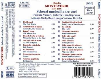 CD Claudio Monteverdi: Scherzi musicali a tre voci 325819