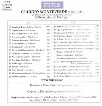 2CD Claudio Monteverdi: Settimo Libro De Madrigali Del Signor Claudio Monteverde 310856