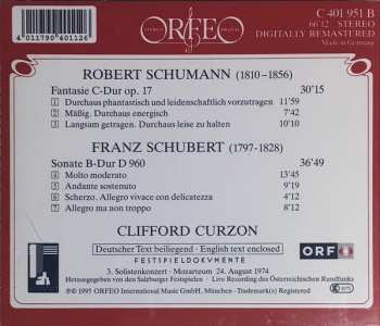 CD Clifford Curzon: Schumann • Fantasie Op. 17 / Schubert • Sonate B-dur D 960 357895