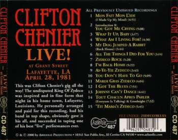 CD Clifton Chenier: Live! At Grant Street 550323