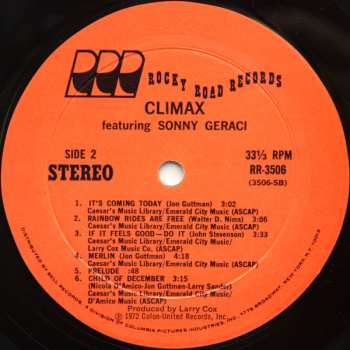 LP Climax: Climax Featuring Sonny Geraci CLR 590987