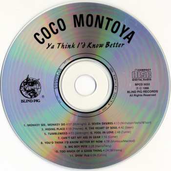 CD Coco Montoya: Ya Think I'd Know Better 301118