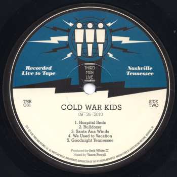 LP Cold War Kids: Live At Third Man 559500