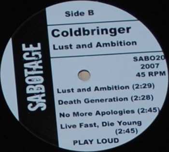 LP Coldbringer: Lust And Ambition 648250