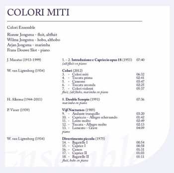 CD Colori Ensemble: Colori Miti 452334