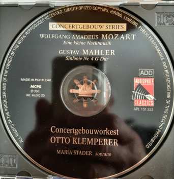 CD Maria Stader: Mozart-Mahler  649029