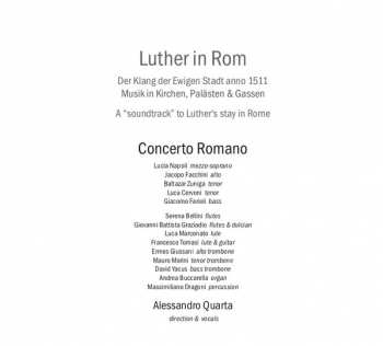 CD Concerto Romano: Luther In Rom (A "Soundtrack" To Luther's Stay In Rome) 302983