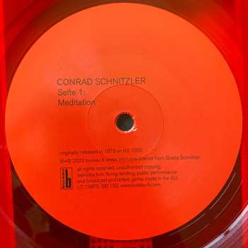 LP Conrad Schnitzler: Rot CLR | LTD | NUM 543971