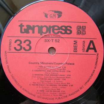 LP Country Minstrels: Country Palace 123832