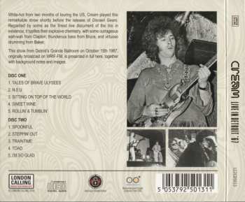 2CD Cream: Live In Detroit '67 475680