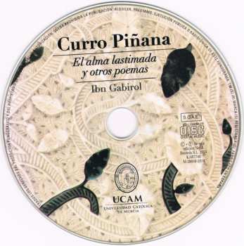 CD Curro Pinana: El Alma Lastimada Y Otros Poemas - Ibn Gabirol 547885