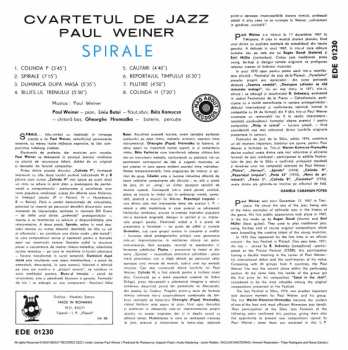 LP Cvartetul De Jazz Paul Weiner: Spirale (Jazz Cu Paul Weiner) DLX 472764