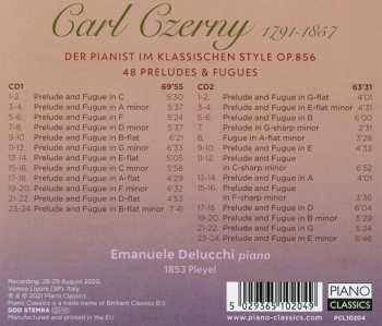 2CD Carl Czerny: Der Pianist Im Klassischen Style Op.856, 48 Preludes & Fugues 522702