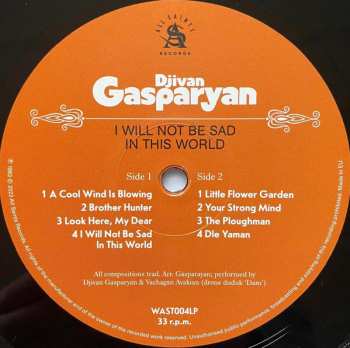 LP Djivan Gasparyan: I Will Not Be Sad In This World 390079