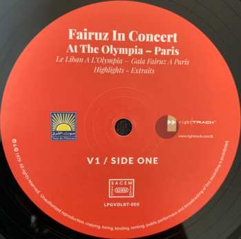 2LP Fairuz: In Concert At The Olympia - Paris 478352