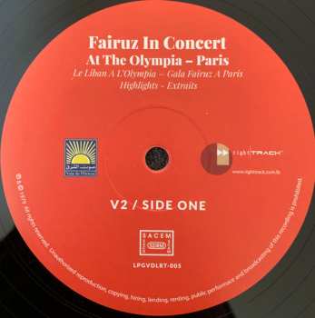 2LP Fairuz: In Concert At The Olympia - Paris 478352