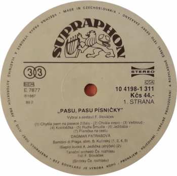 LP Dagmar Patrasová: Pasu, Pasu Písničky 184426