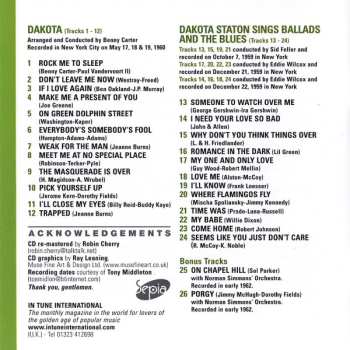 CD Dakota Staton: Dakota & Dakota Staton Sings Ballads And The Blues 548618